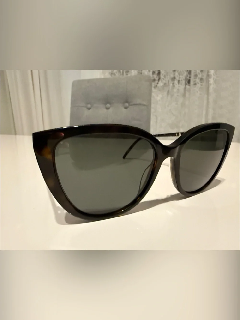 Saint Laurent Women SL-M70 003 Havana Silver Grey